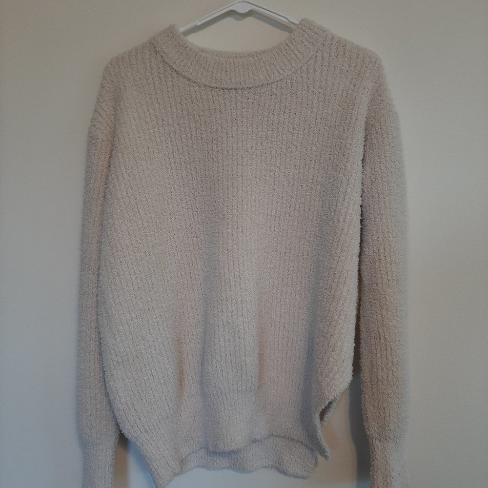stiches & stripes white chunky sweater